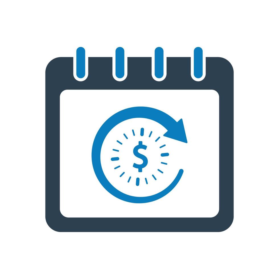 Business event management, time schedule icon vector