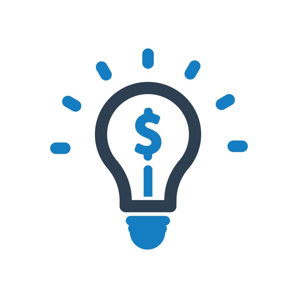 Business creative solution, business idea icon vector