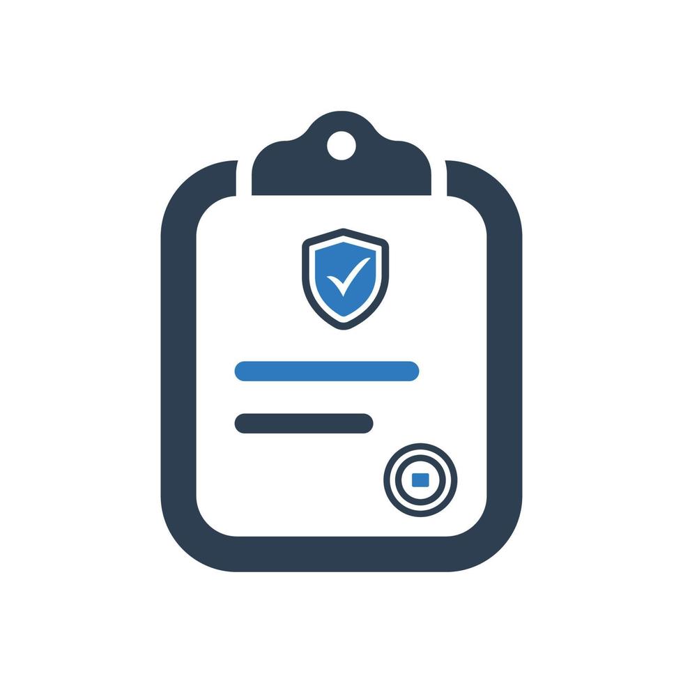 Insurance Policy Icon, Insurance Policy, guarantee, agreement vector