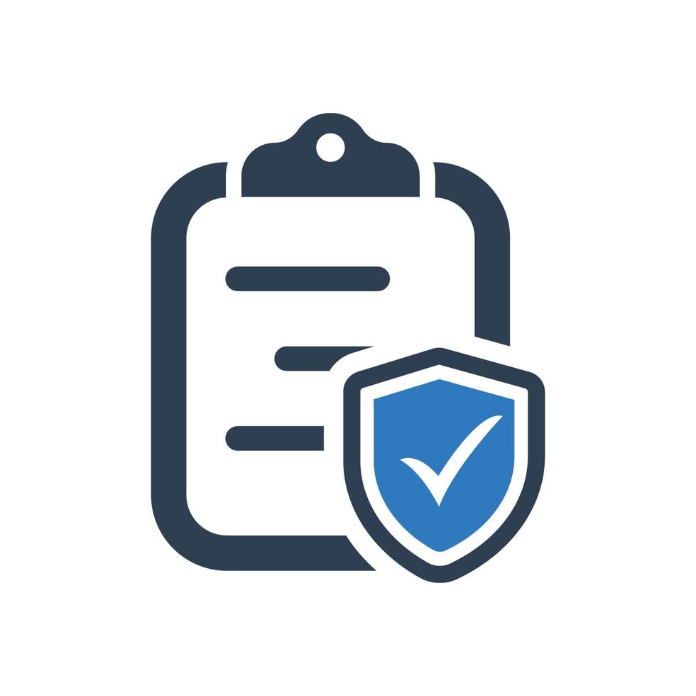 Insurance Policy Icon, Insurance Policy, guarantee, agreement Icon vector