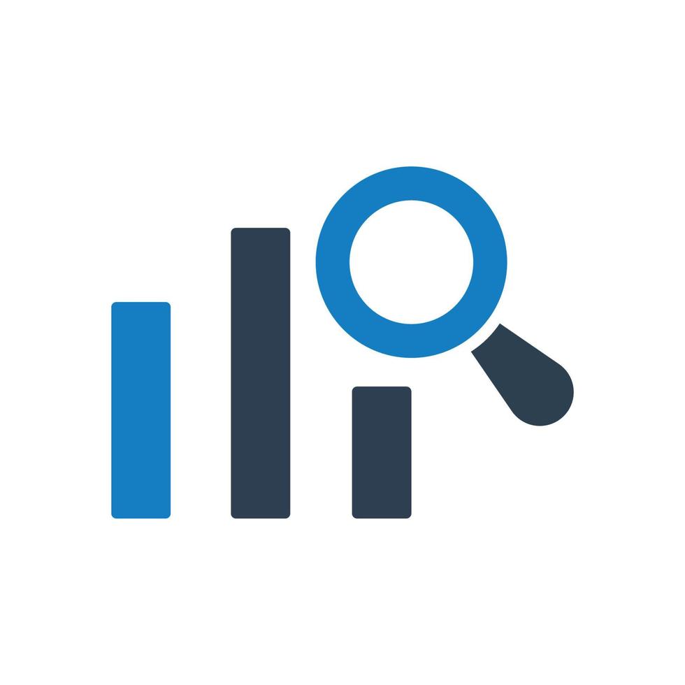 Online marketing report, analysis icon, Business Market Report Graph vector