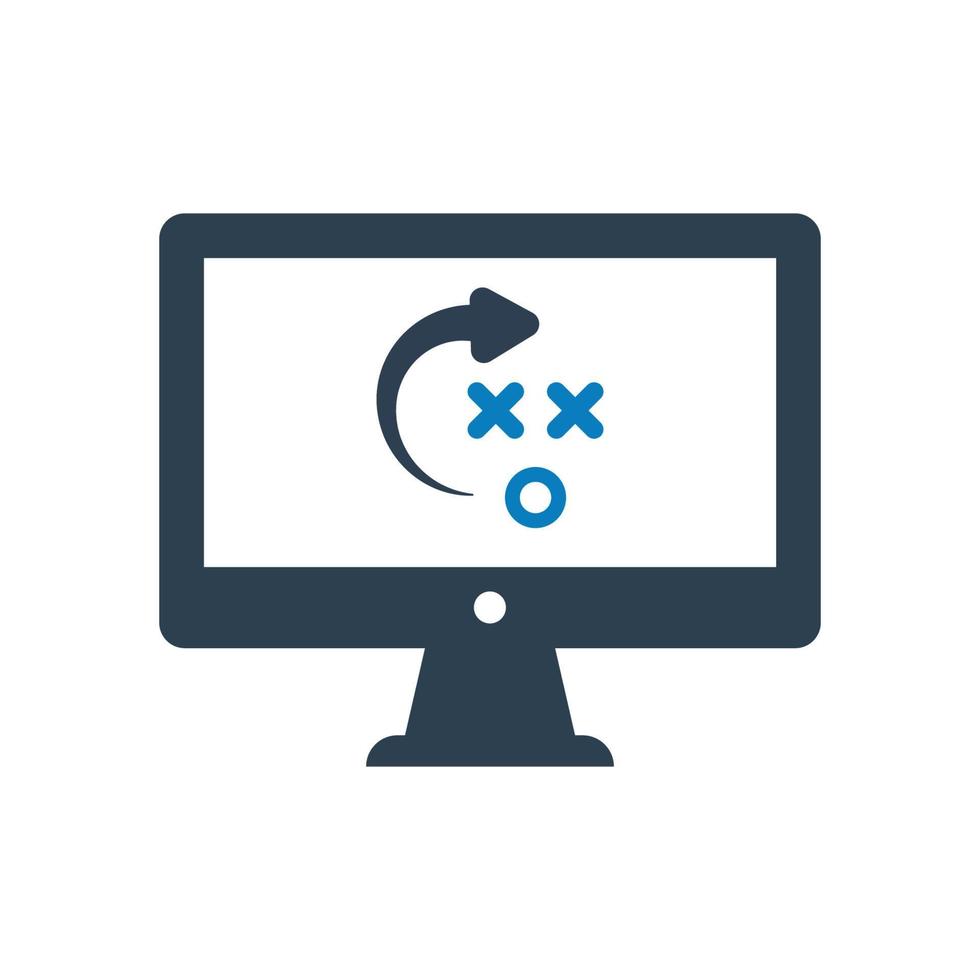 Strategic solution, tactics, planning icon vector
