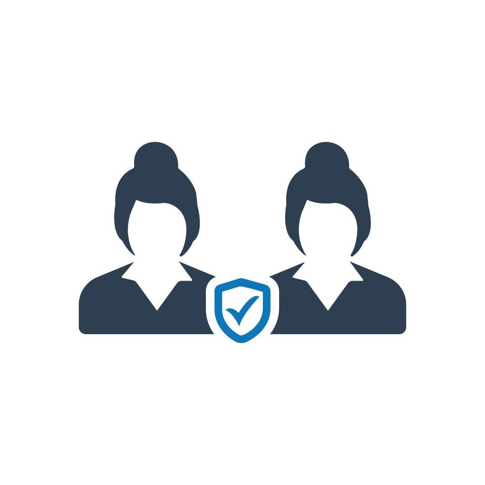 Employee Protection, Business Group Insurance Icon vector