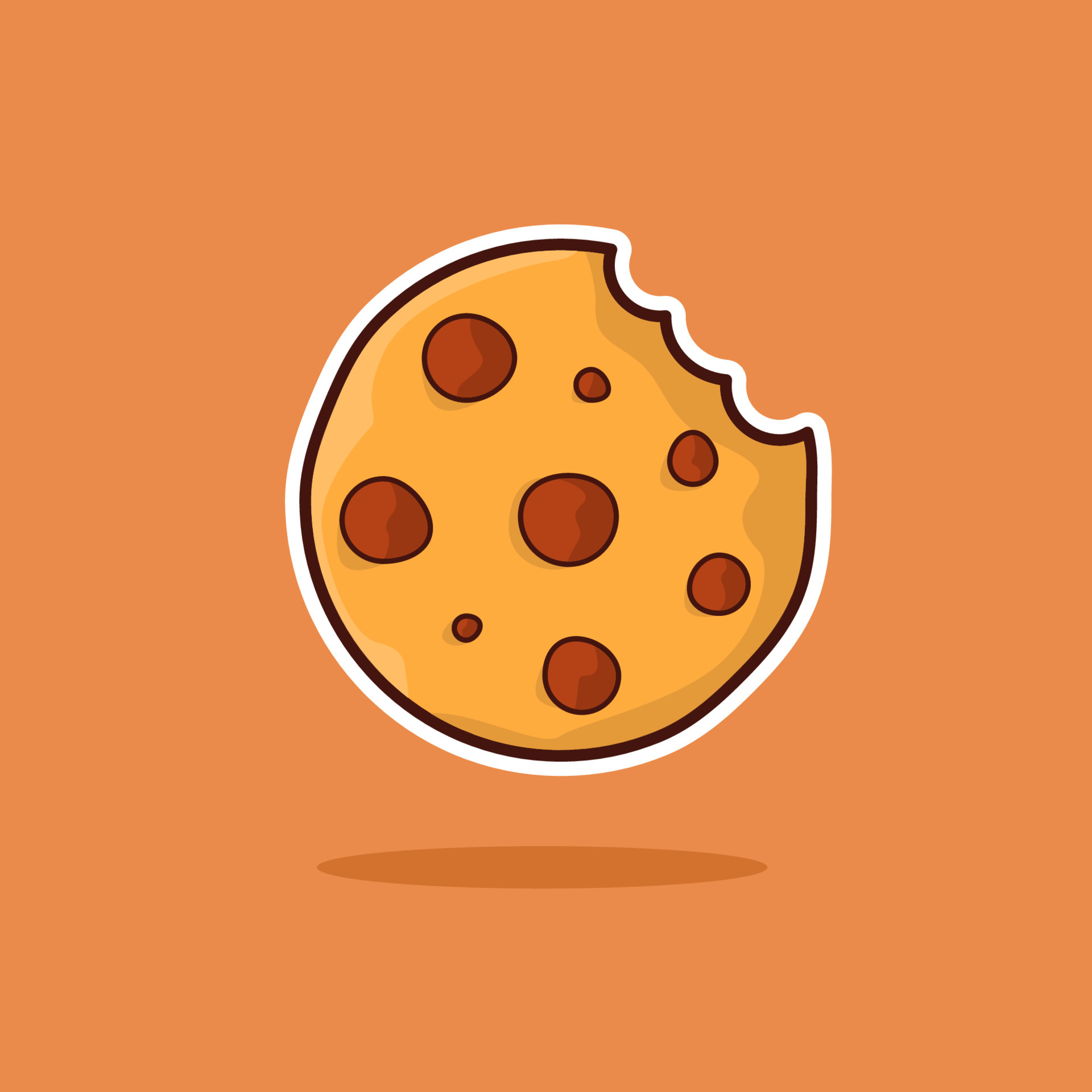 Chocolate Chips Cookies Cartoon Vector Illustration. Good Used for Sticker,  Logo, Icon, Clipart, Etc - EPS 10 Vector 5762132 Vector Art at Vecteezy