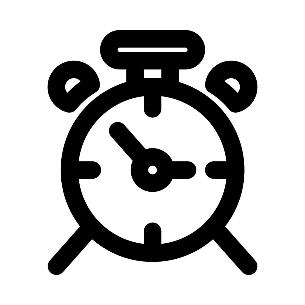Alarm clock for waking up muslim peoples to ramadan fasting schedule outline style icon symbol vector