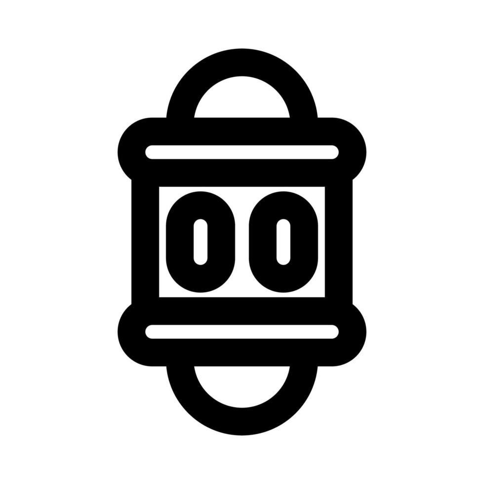Islamic Lamp Decoration outline style icon symbol vector