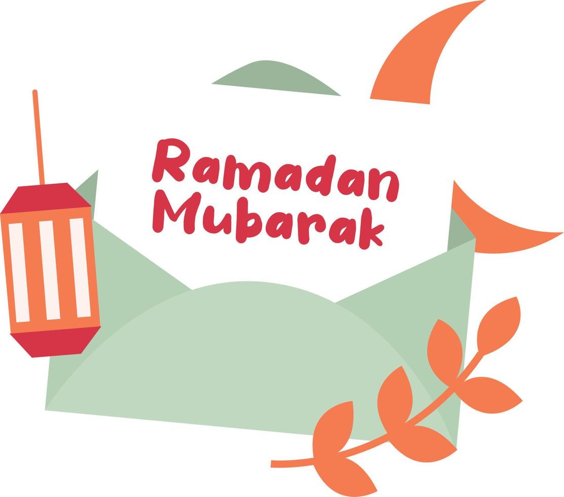 ramadan mubarak tipografía vector decoración