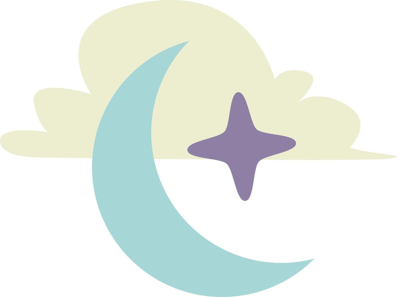 Crescent moon illustration for ramadan decoration vector