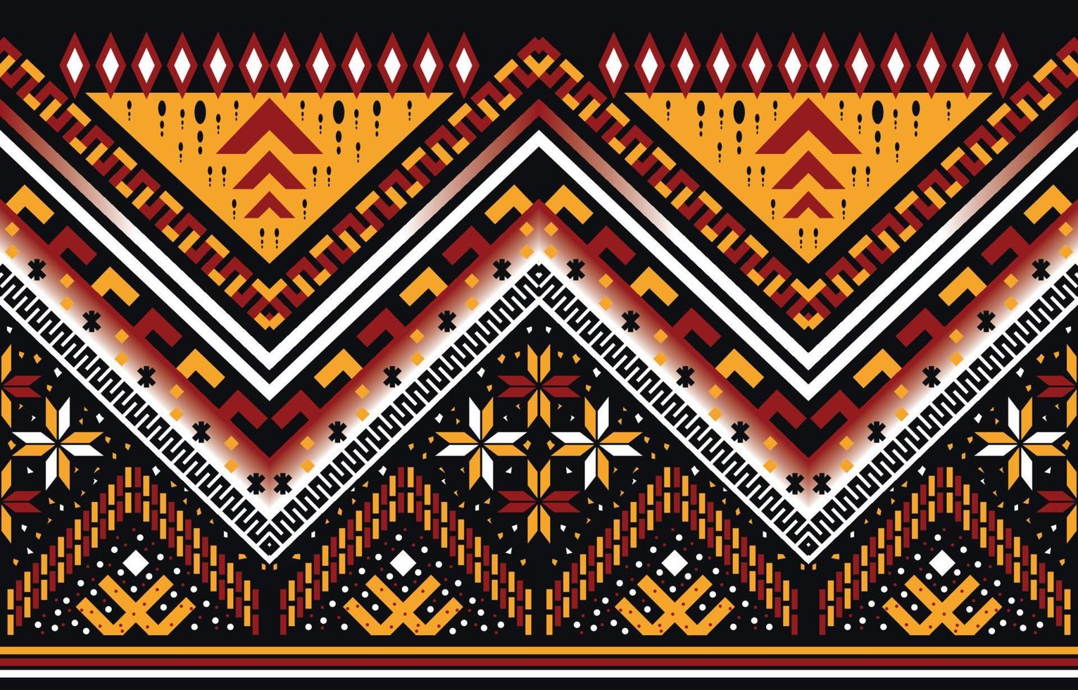 hermoso arte geométrico abstracto étnico. patrón de chevron sin costuras en bordado tribal, popular y floral. Impresión de adornos de arte de rombos aztecas. Diseño para alfombras, papel pintado, ropa, envoltura, tela. vector