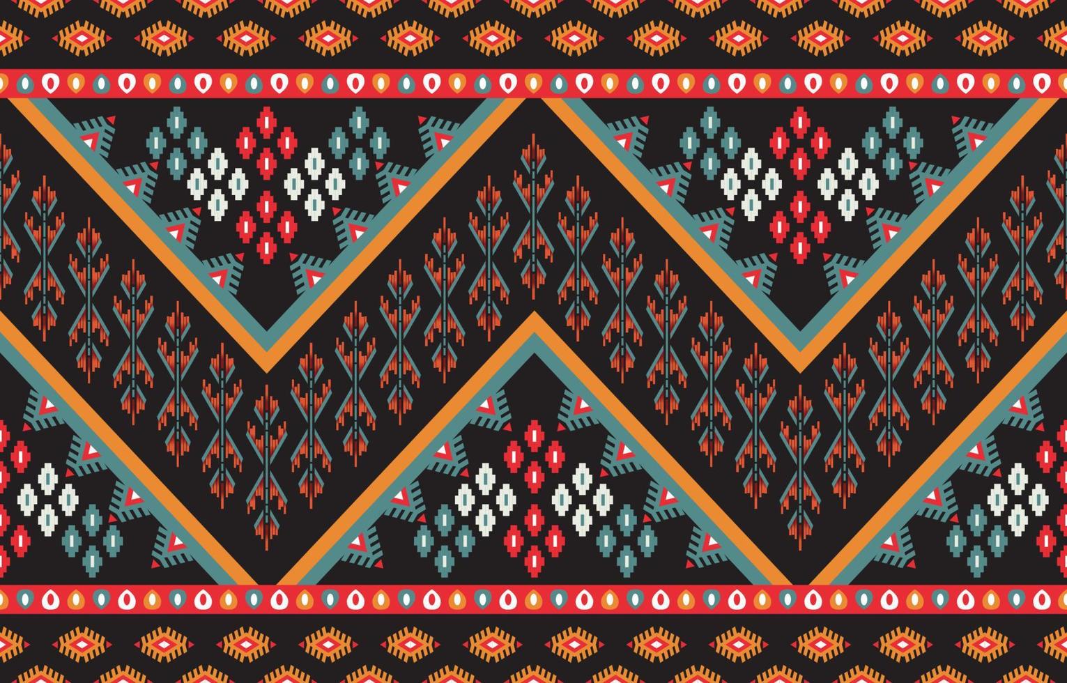 Beautiful Ethnic abstract geometric art. Seamless chevron pattern in tribal, folk embroidery, and floral. Aztec rhombus art ornament print.Design for carpet, wallpaper, clothing, wrapping, fabric. vector