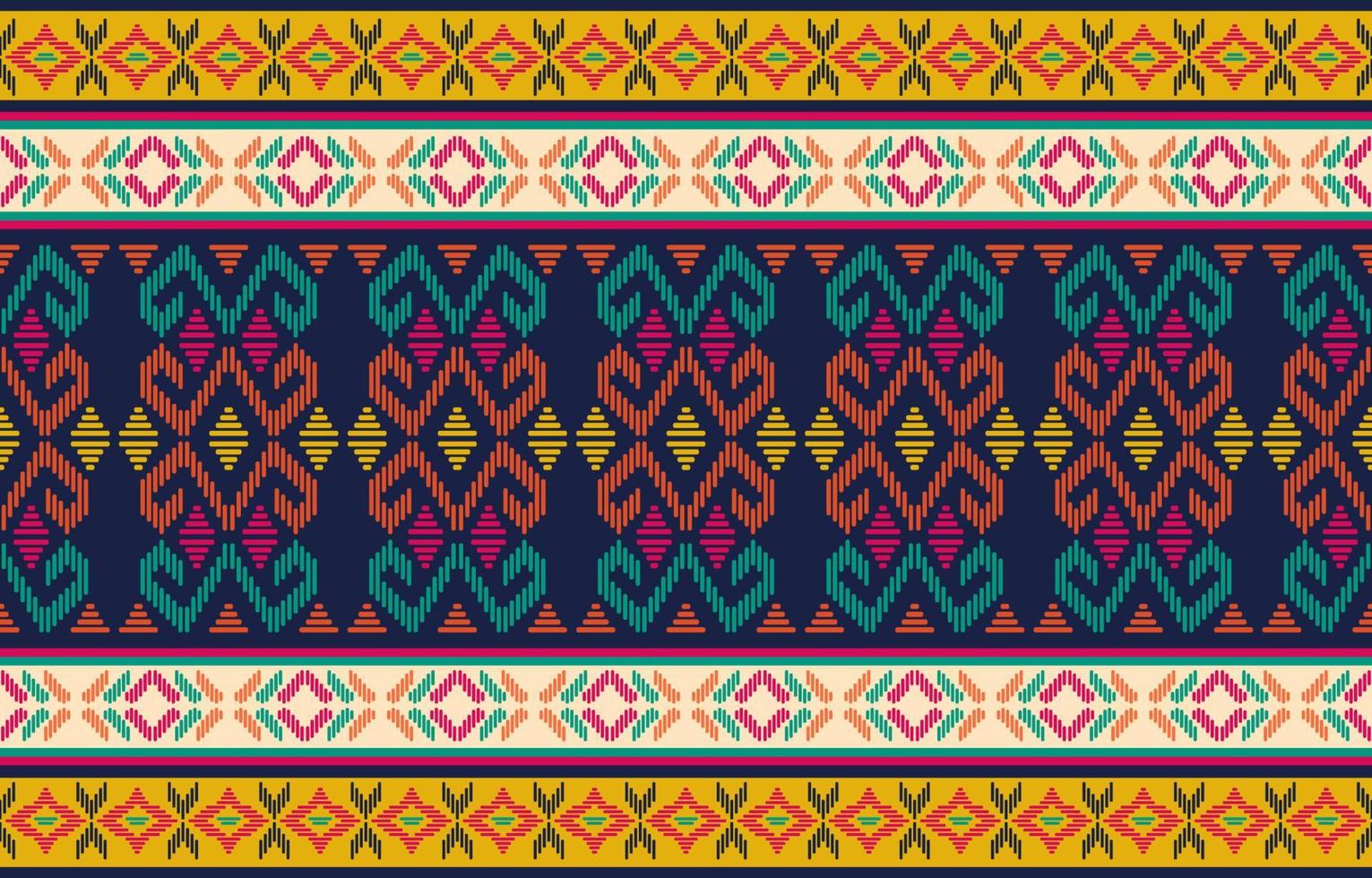 Beautiful Ethnic abstract geometric art. Seamless chevron pattern in tribal, folk embroidery, and floral. Aztec rhombus art ornament print.Design for carpet, wallpaper, clothing, wrapping, fabric. vector