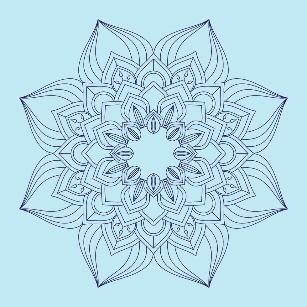 Circular Mandala Coloring page template vector