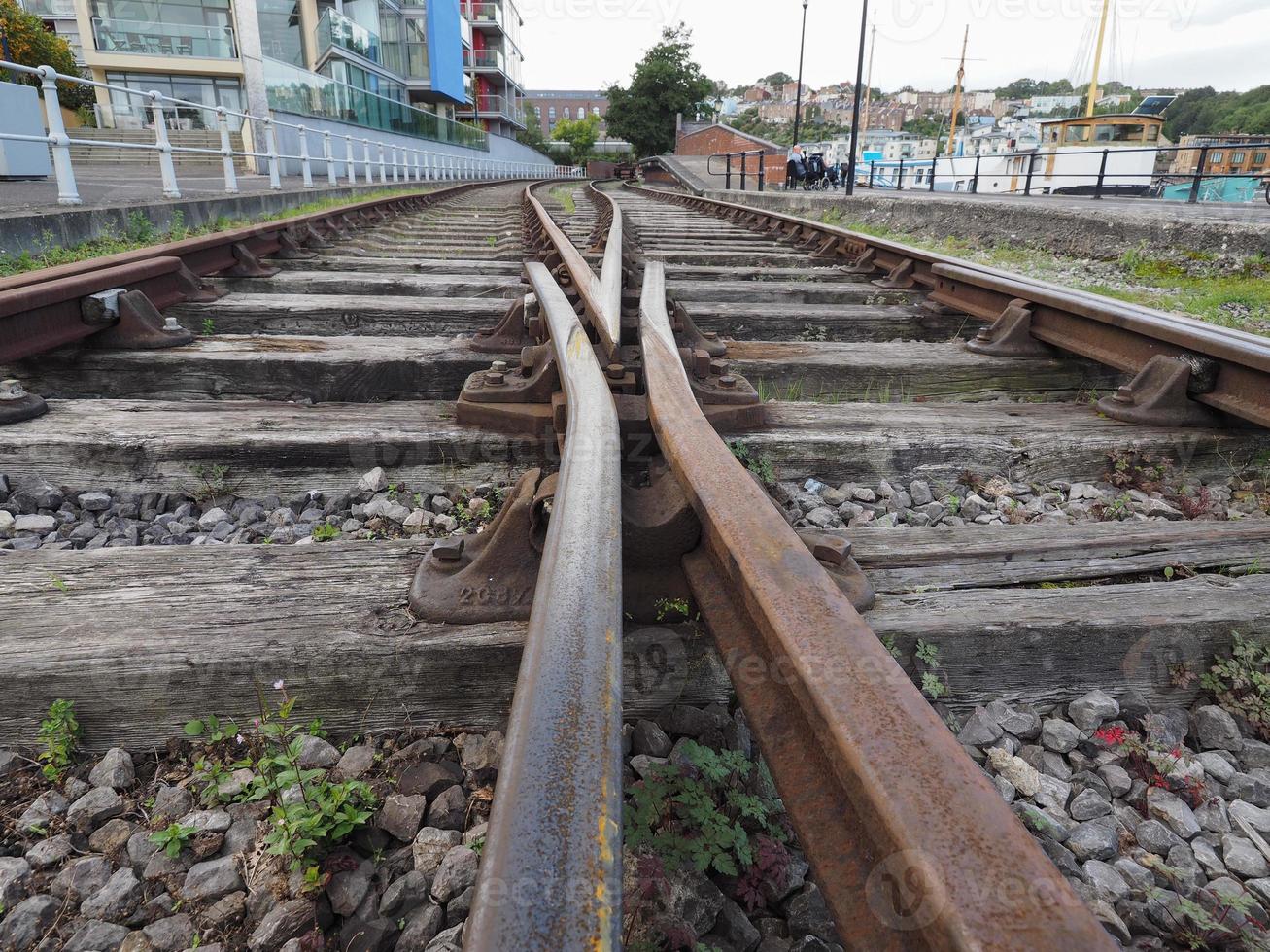 Railway track detail photo