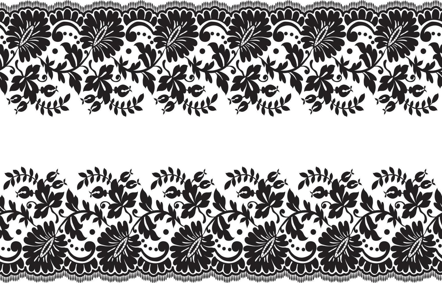 Seamless lace pattern, flower vintage vector background.
