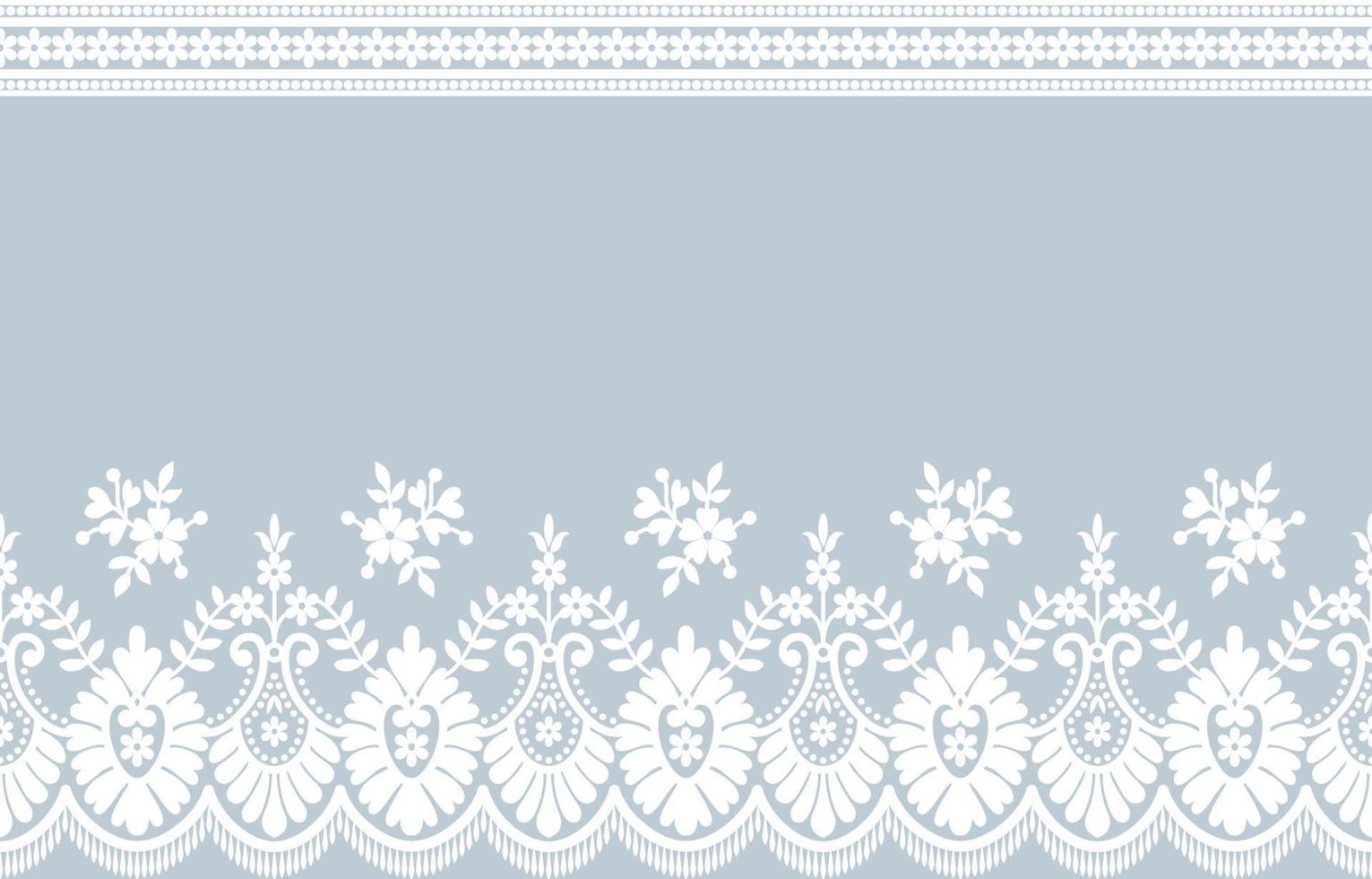 Seamless lace pattern, flower vintage vector background.