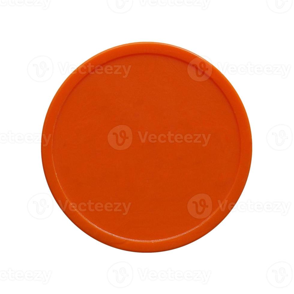 Orange plastic token money photo