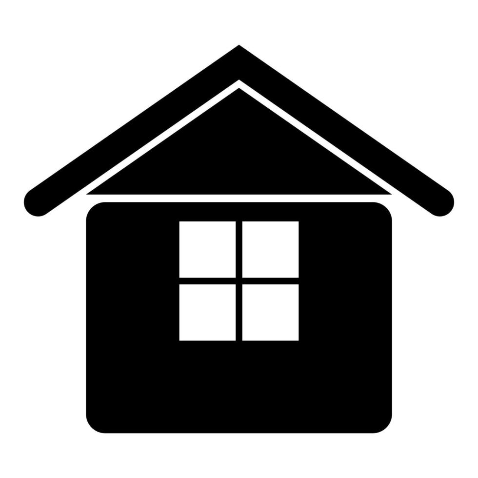 Home icon black color vector illustration image flat style