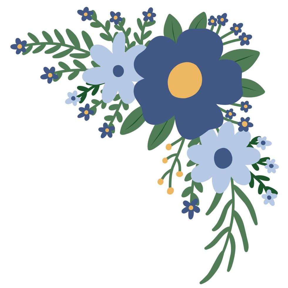 Flower bouquet element for wedding invitation vector