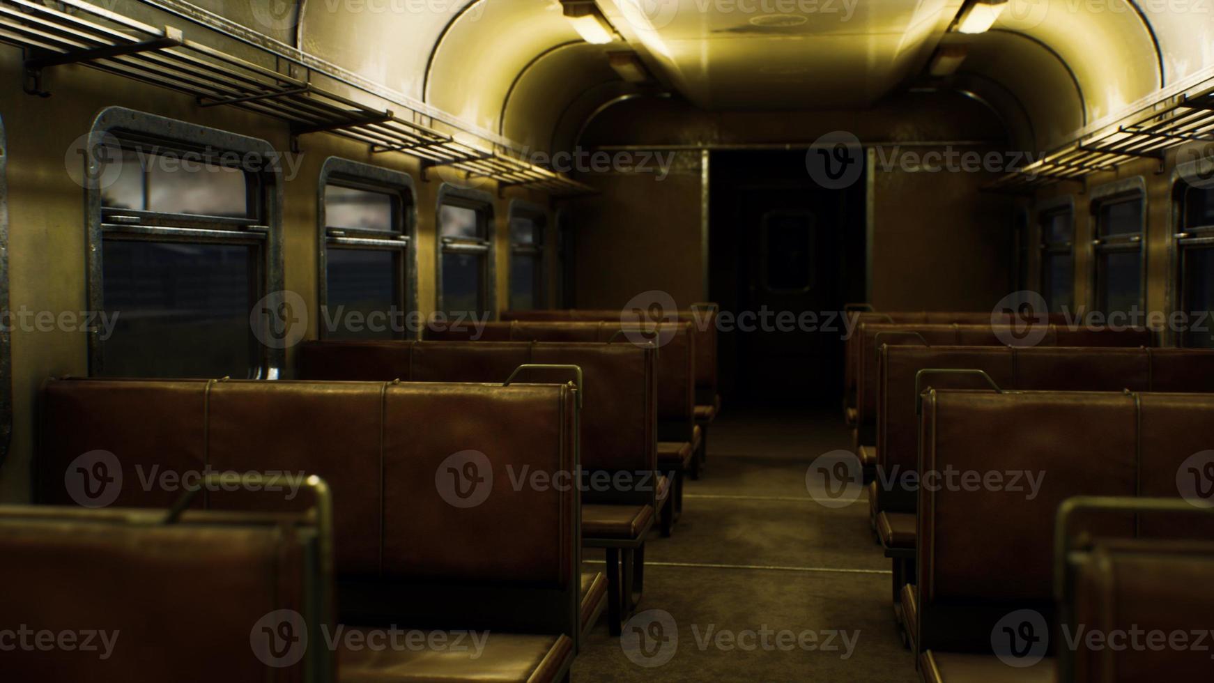 interior of old soviet electric train photo