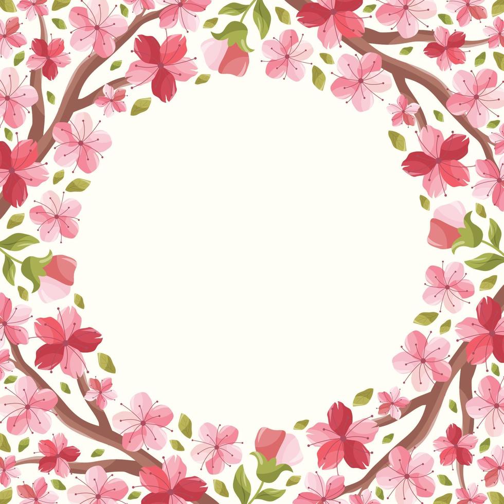 flor de cerezo floral primavera fondo vector