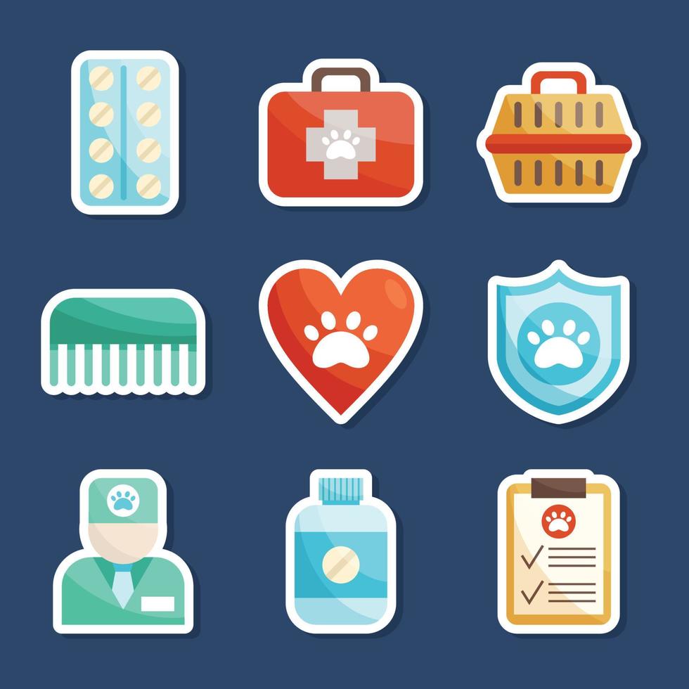 Veterinary Day Awareness Sticker Pack vector