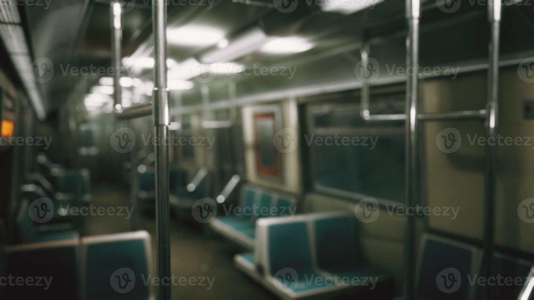 subway car in USA empty because of the coronavirus covid-19 epidemic photo