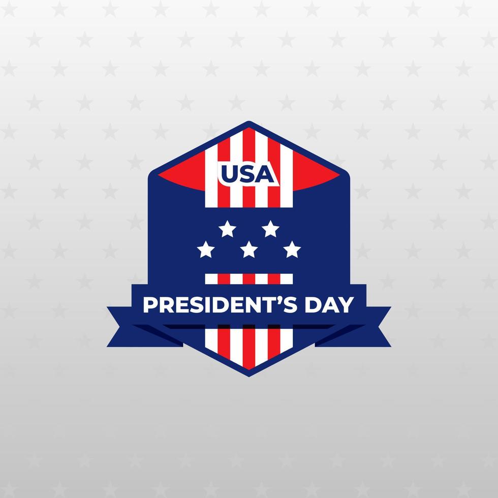 feliz día de los presidentes en ee.uu. celebre el diseño ondeando la bandera nacional de los estados unidos de américa. ilustración vectorial vector