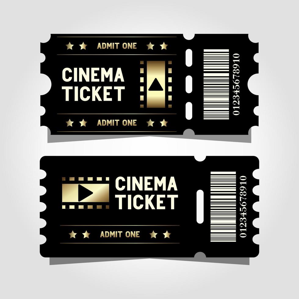 two premium cinema template design vector