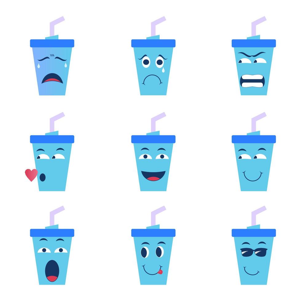 Illustration vector graphic cartoon character of ice cup icons
