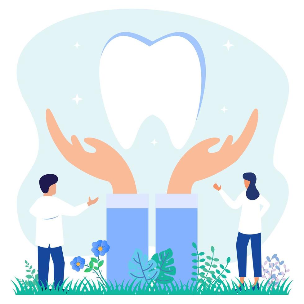 Illustration vector graphic cartoon character of dental clinic