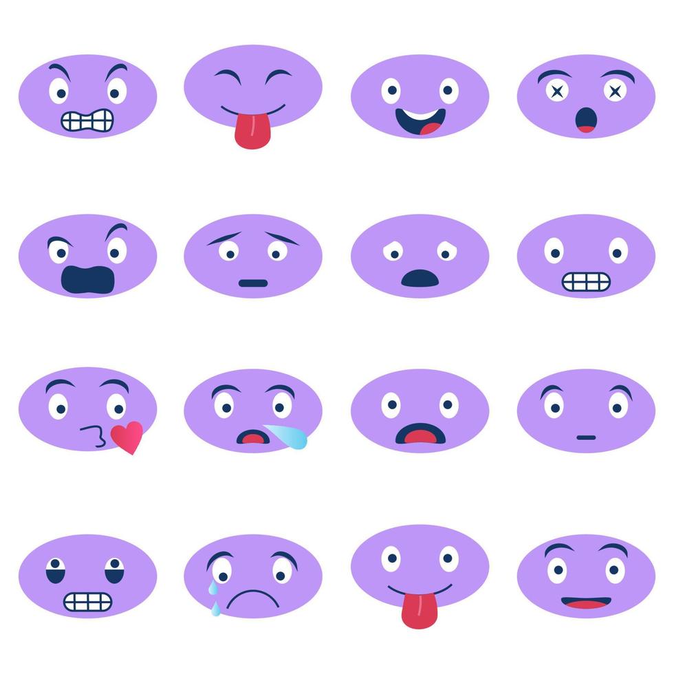 Illustration vector graphic cartoon character of face icons