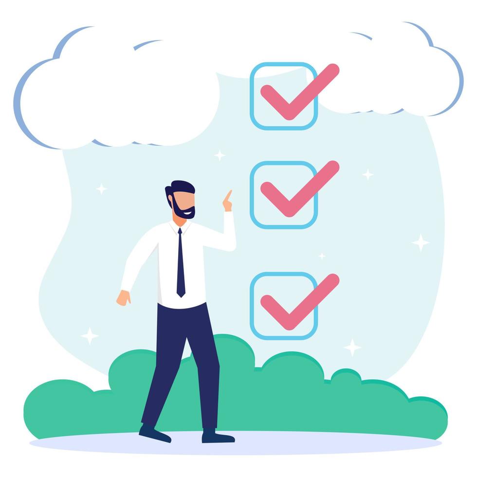 Illustration vector graphic cartoon character of checklist
