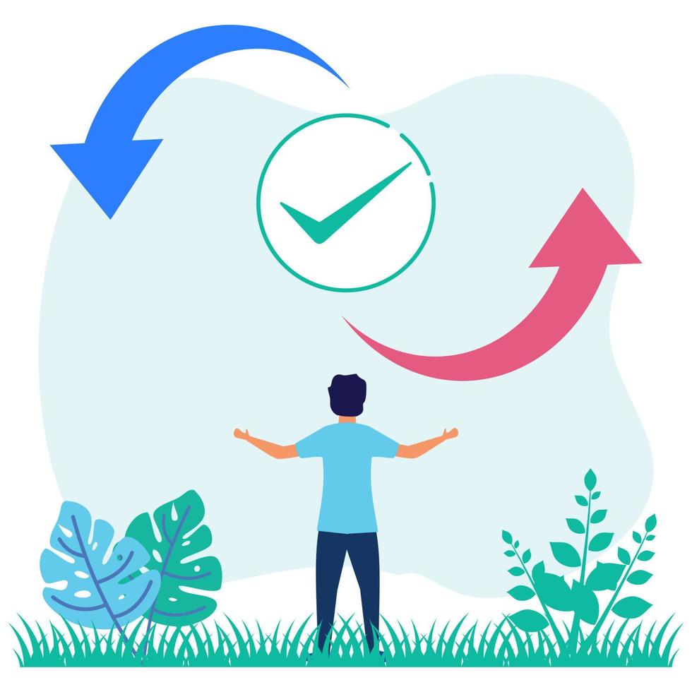 Illustration vector graphic cartoon character of refresh is complete or reloads the work or task loop.