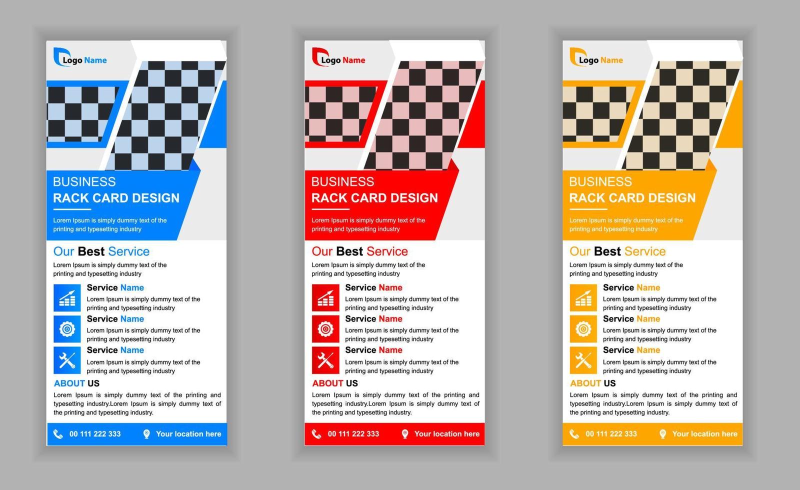 Corporate Business rack card design or Medical Health DL Flyer Adapt to Flyer Brochure Design vector