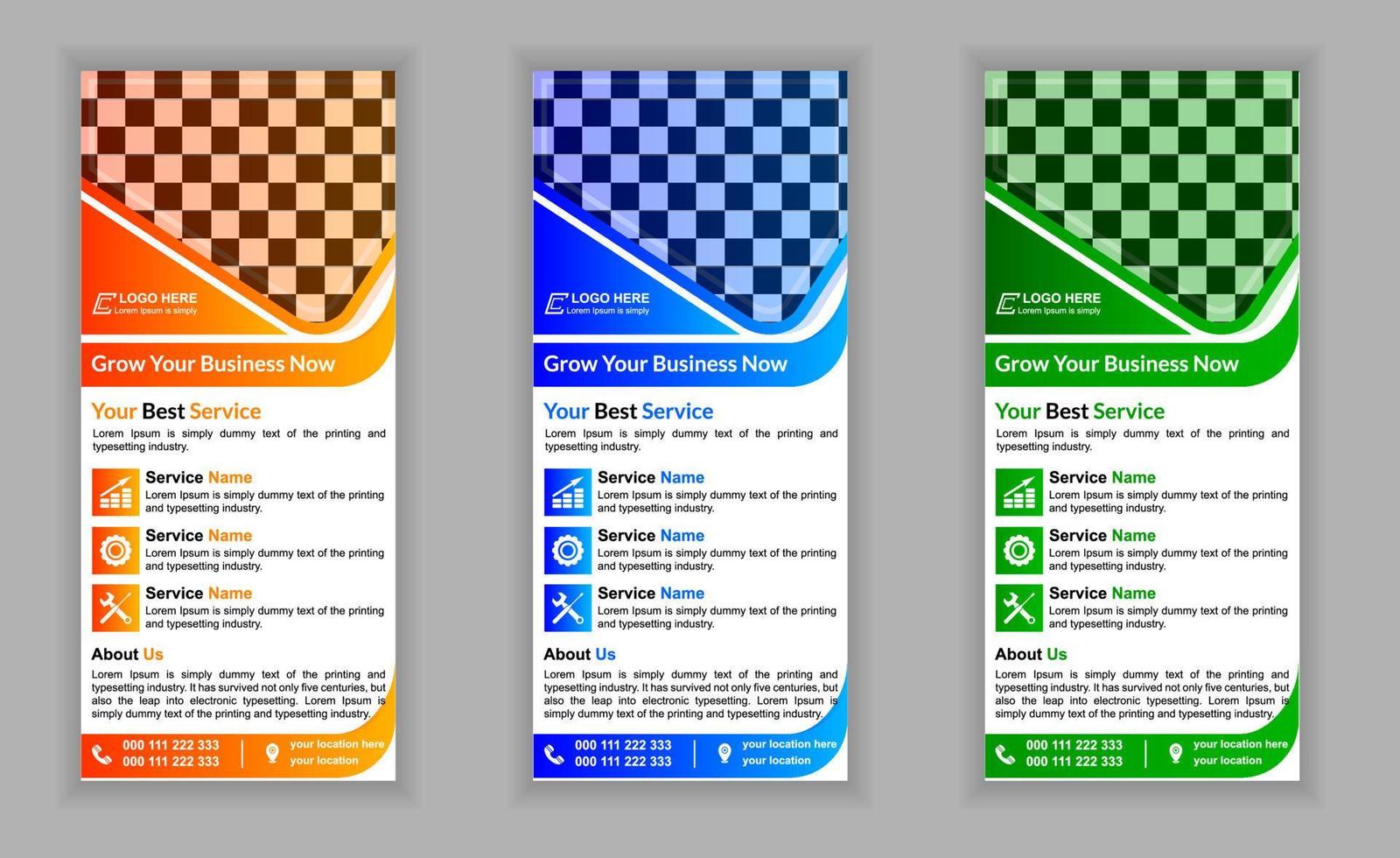 Corporate Business rack card design or Health Medical DL Flyer, Adapt to Flyer Brochure Design vector