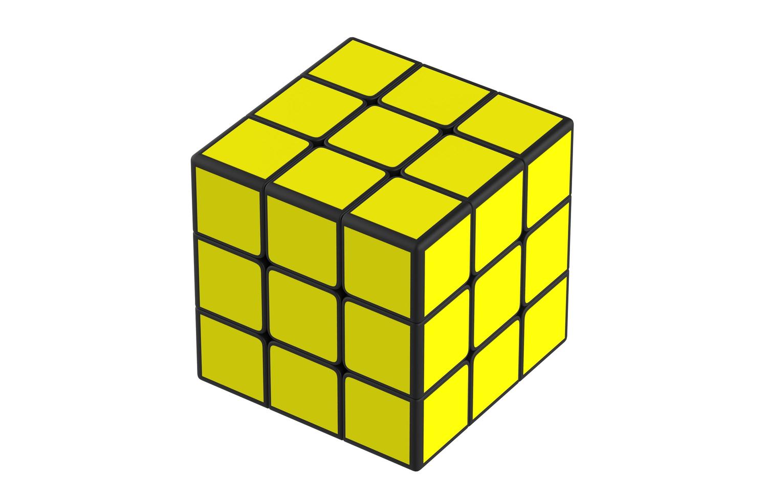 magic cube puzzle colors 3d illustration photo