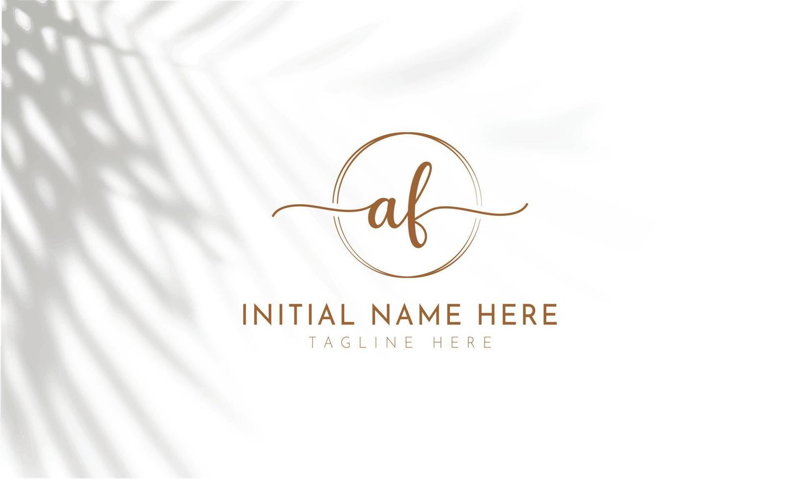 AF F A initial signature logo template vector