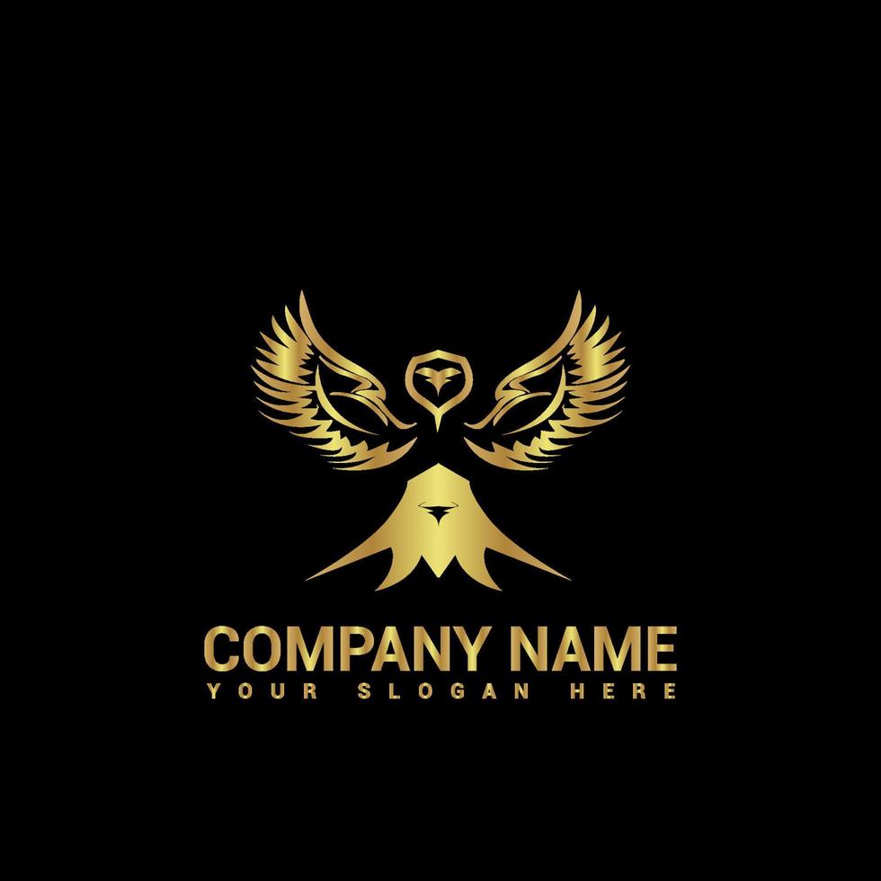 Luxury golden birds vector