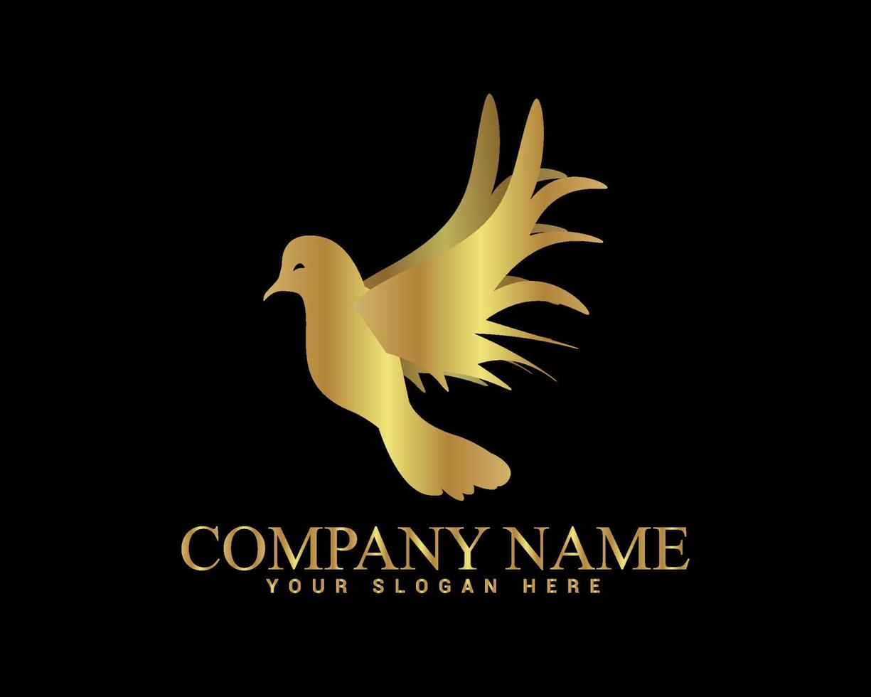 Birds and luxury logo template Vector