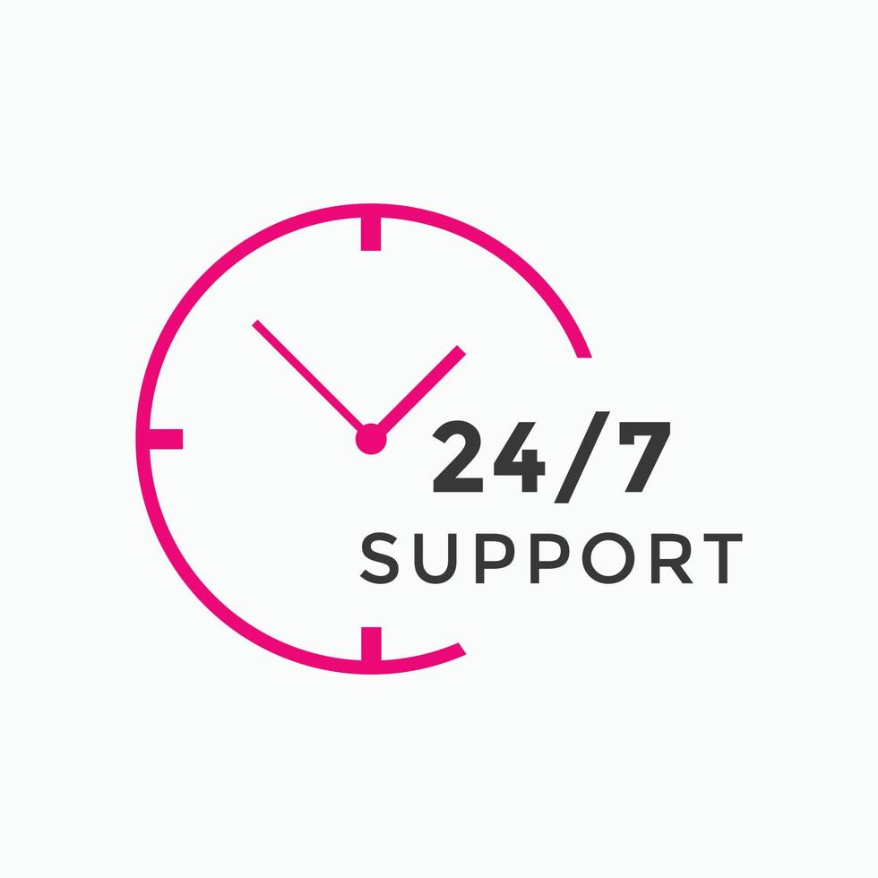 24 hours call center icon vector 247 support icon sign button call center symbol icon template