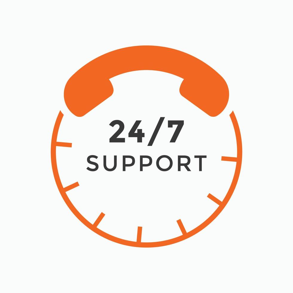 customer support icon. 24 hours call center icon vector