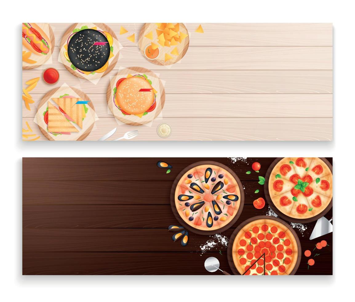 Fast Food Banners vector