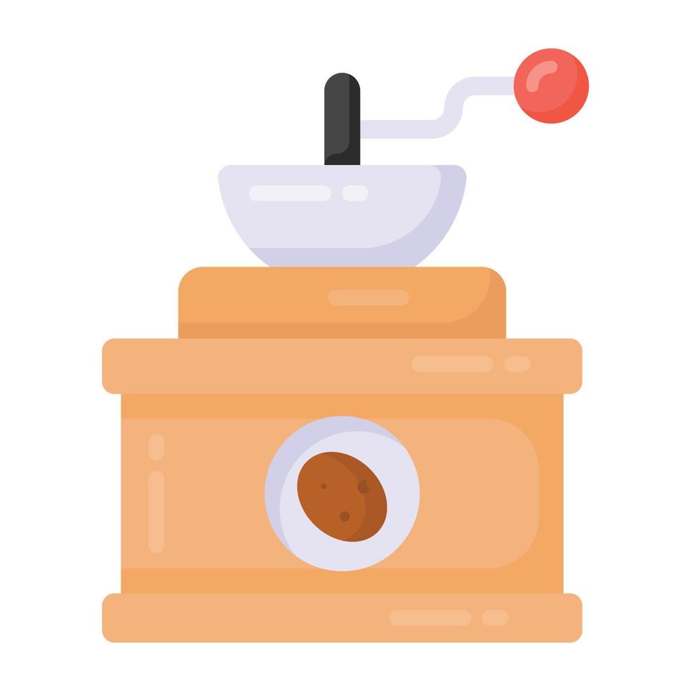 batidora de café en icono de estilo plano, vector editable