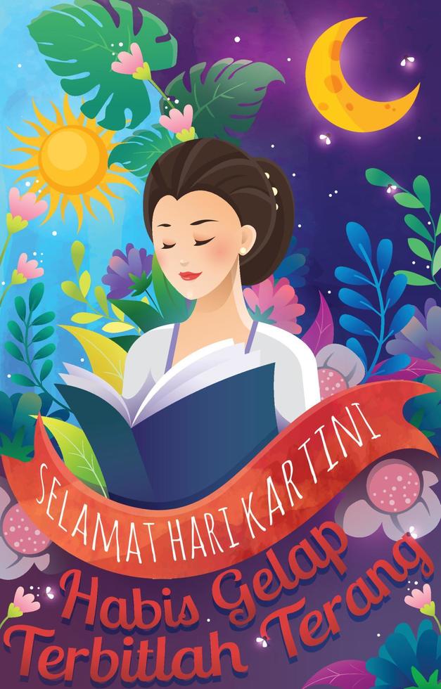 Celebrate of Kartini Day Concept vector