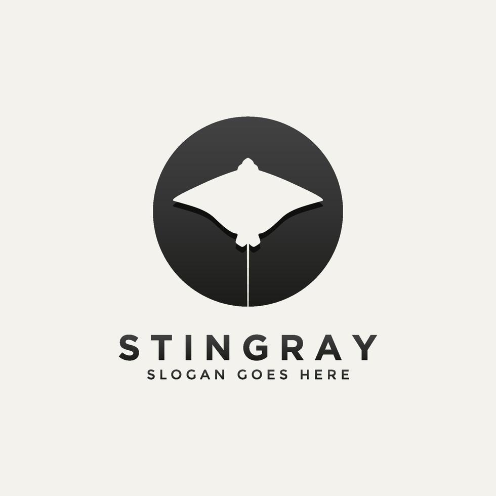 stingray simple logo icon illustration design vector