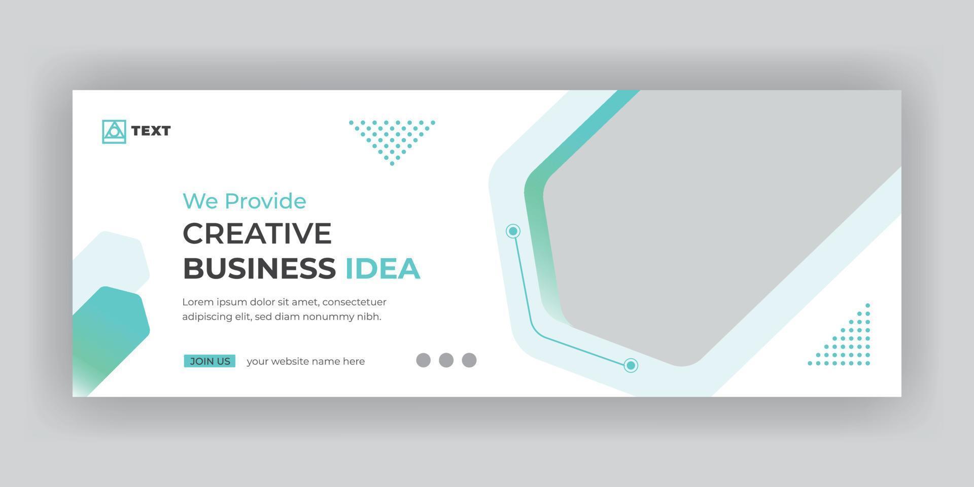 Creative business social media cover banner template vector