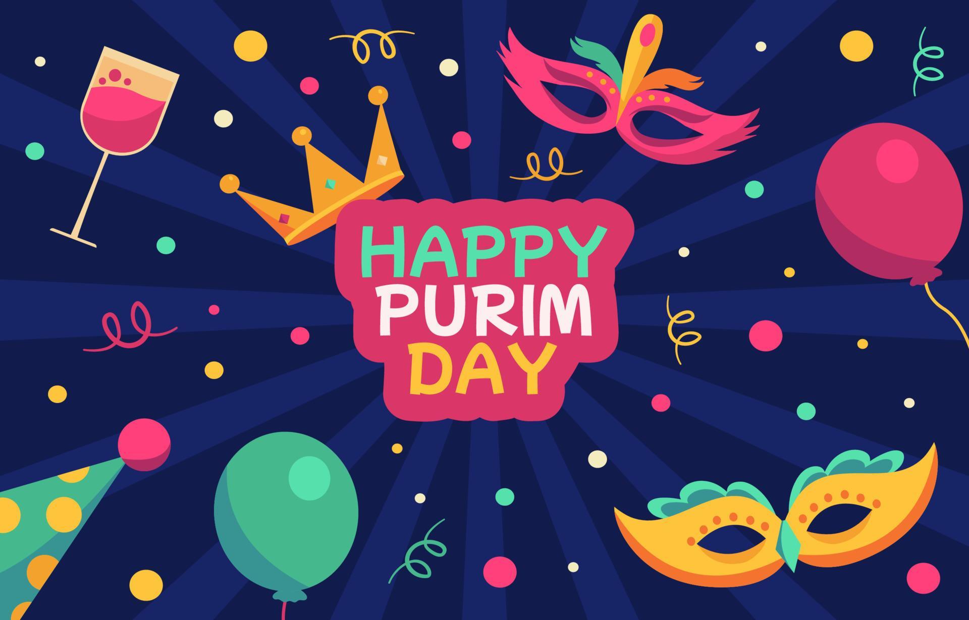 Happy Purim Day Background 5773870 Vector Art at Vecteezy