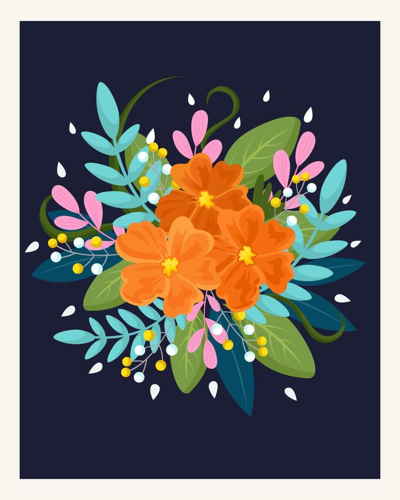 hermosas flores de primavera vector