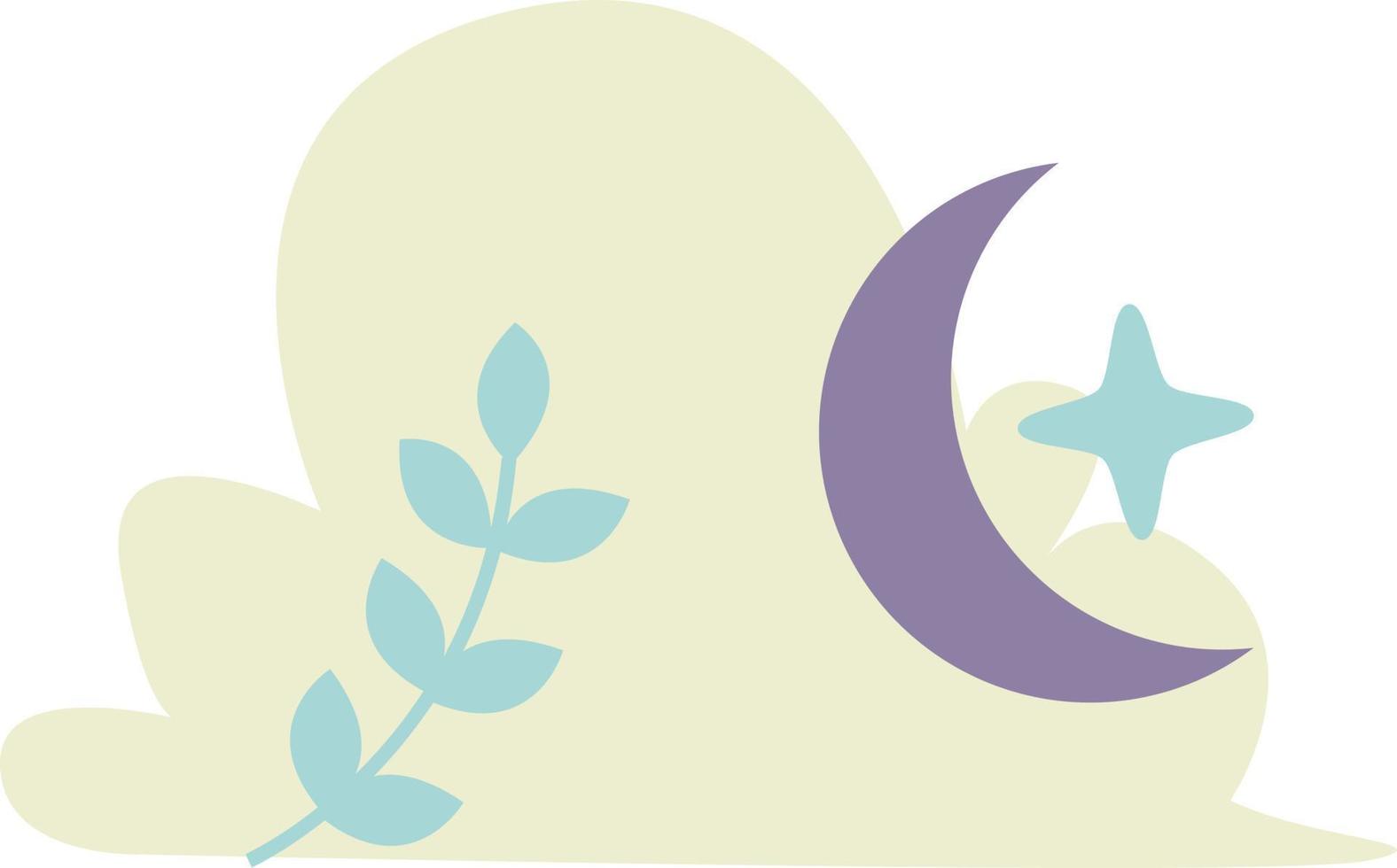 Crescent moon illustration for ramadan decoration vector