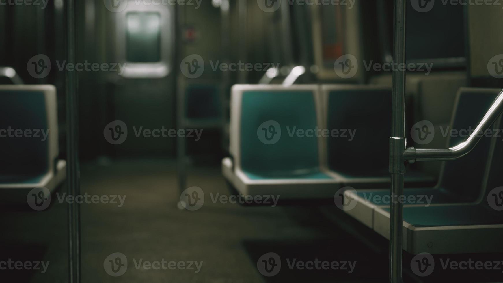 subway car in USA empty because of the coronavirus covid-19 epidemic photo